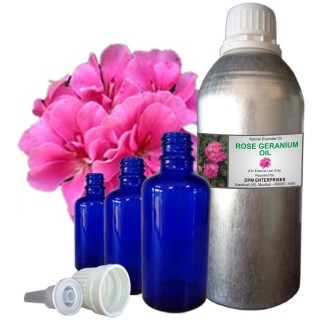 Rose Geranium Essential Oil, 100% Pure & Natural - 10 ML To 100 ML Therapeutic & Undiluted
